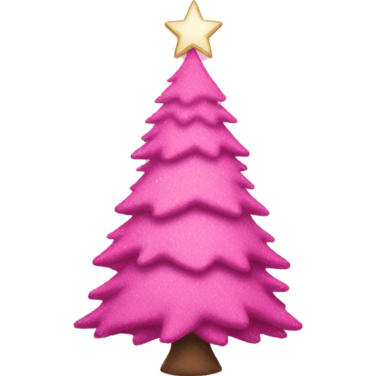 Pink Christmas tree  emoji