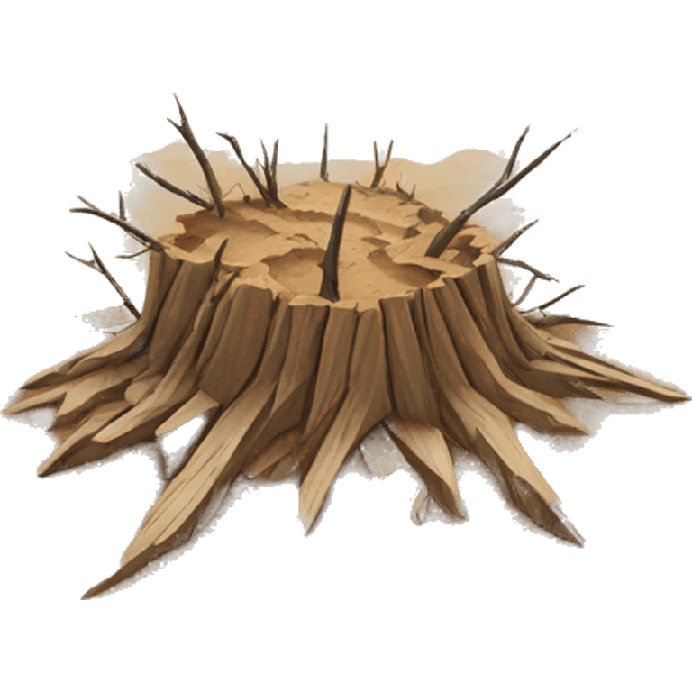 cracked earth with wood spikes coming out  emoji