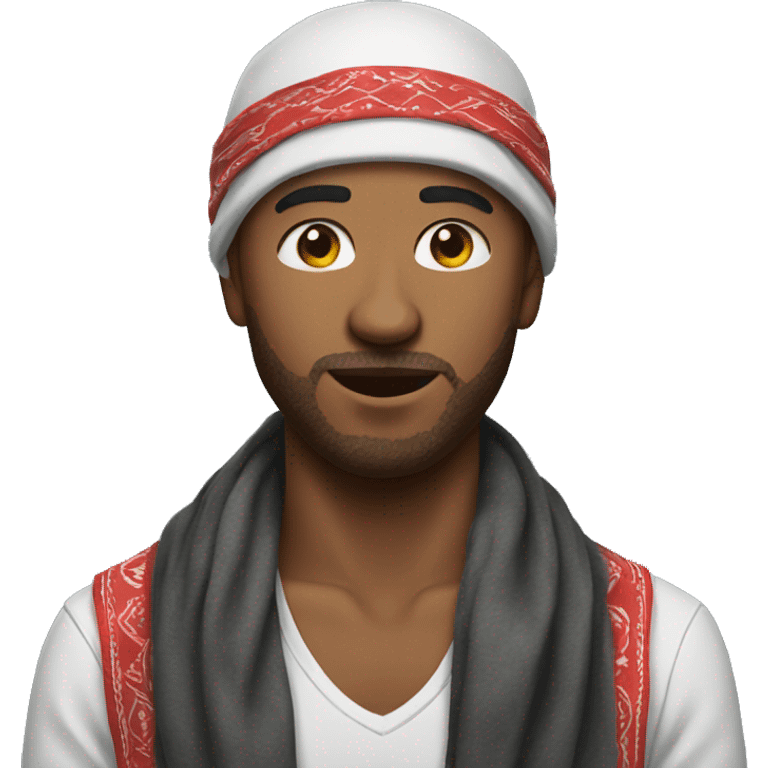 man with a bandana around neck emoji