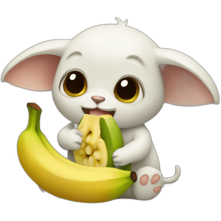 grogu eating a banana emoji