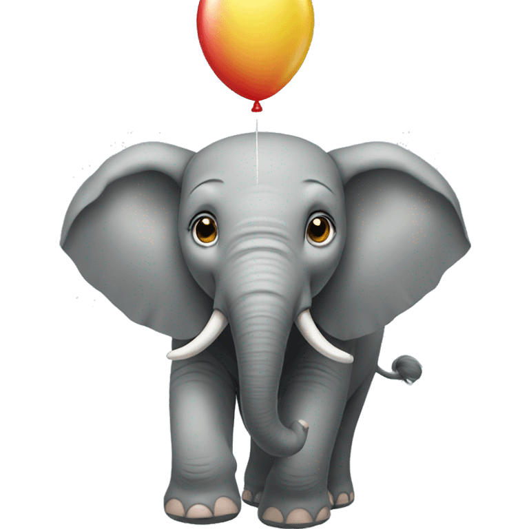 elephant with a balloon emoji