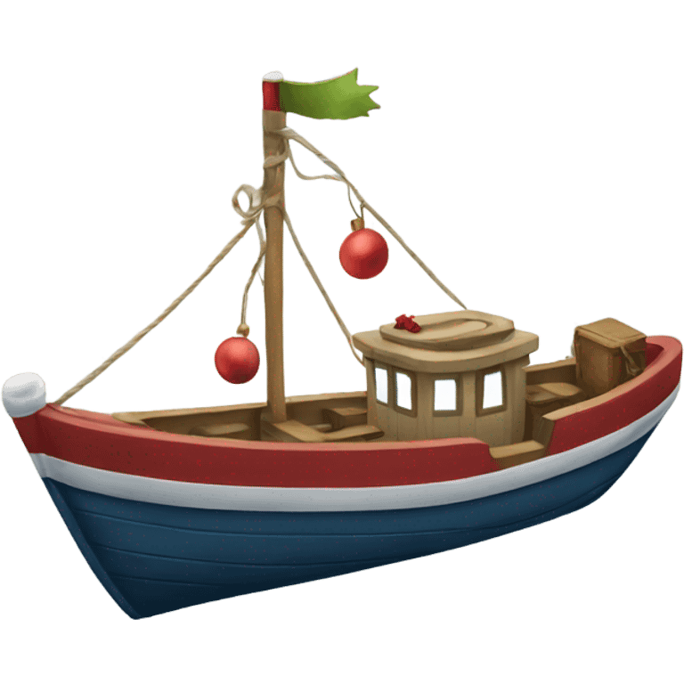 christmas boat emoji