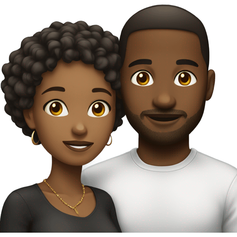 Cute black couple  emoji