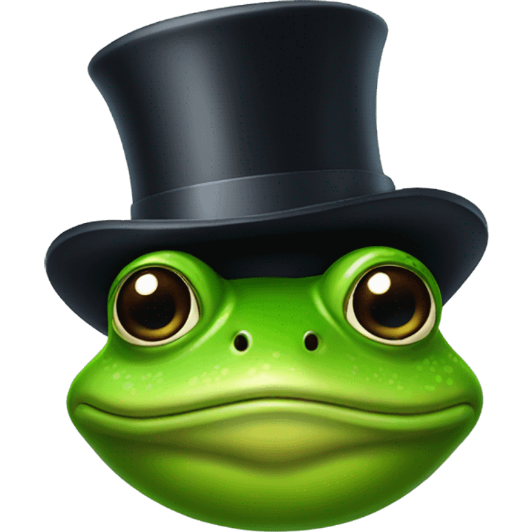 frog with a top hat emoji