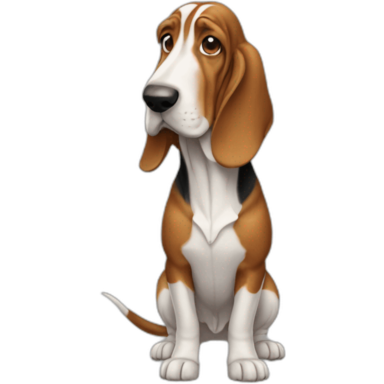 Dog basset hound full-body emoji