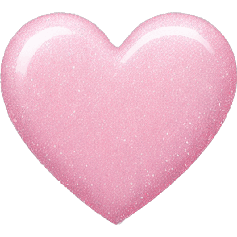 Pastel pink glitter heart emoji