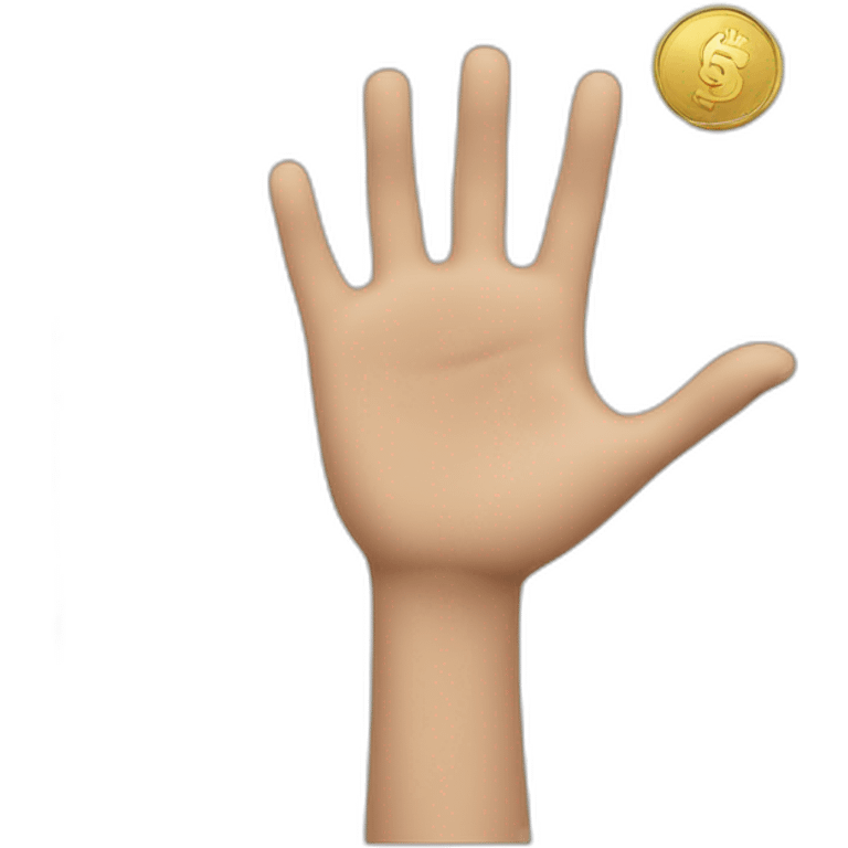 hand throwing a coin emoji