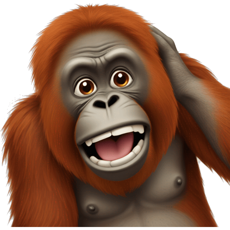 Orangutang farting emoji