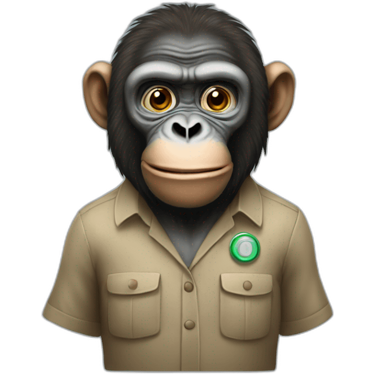 Ape as a biology teacher emoji