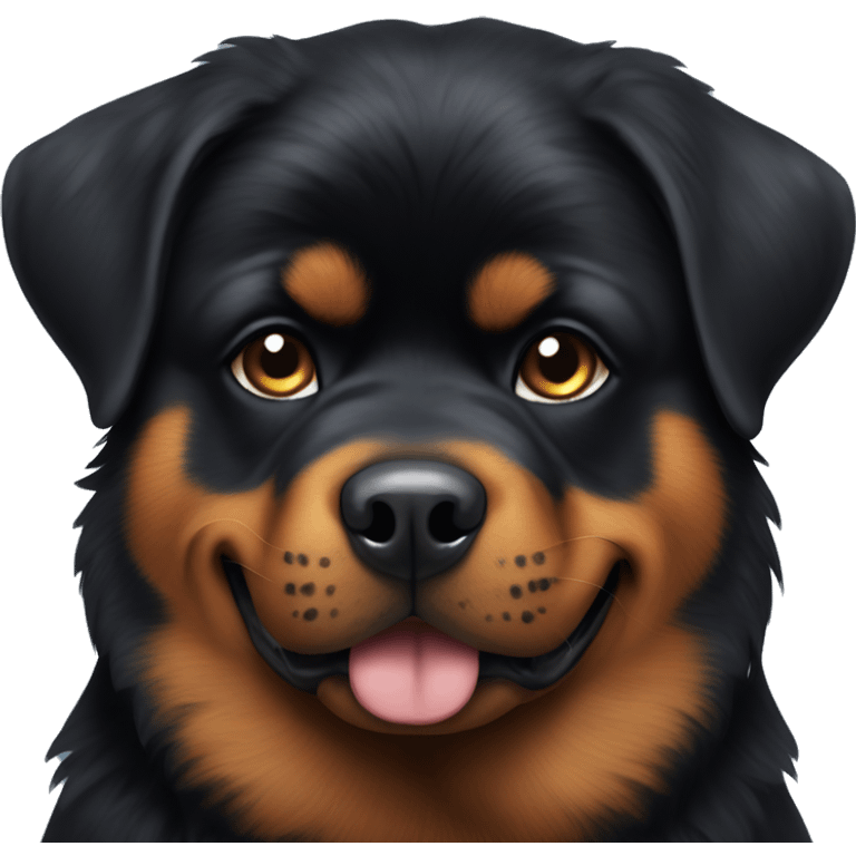 fluffy Rottweiler emoji