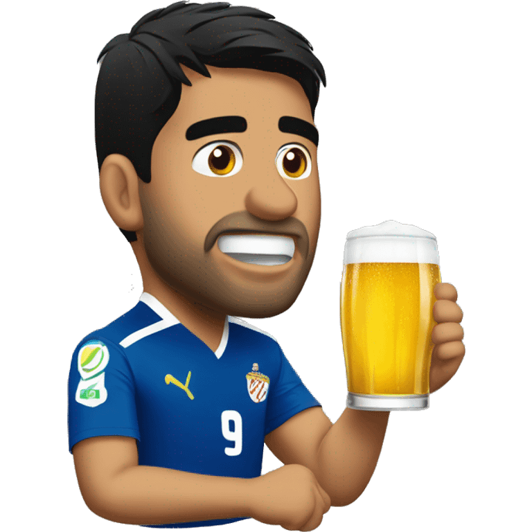 Luis Suárez drink beer emoji