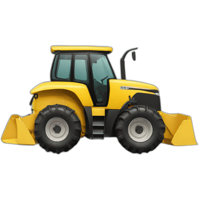 yellow tractor sideways emoji