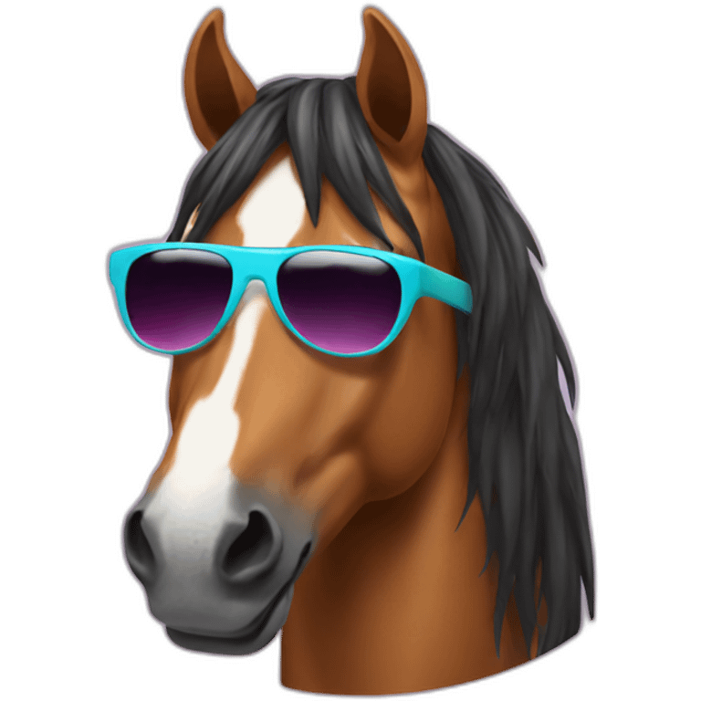 horse with sunglasses emoji