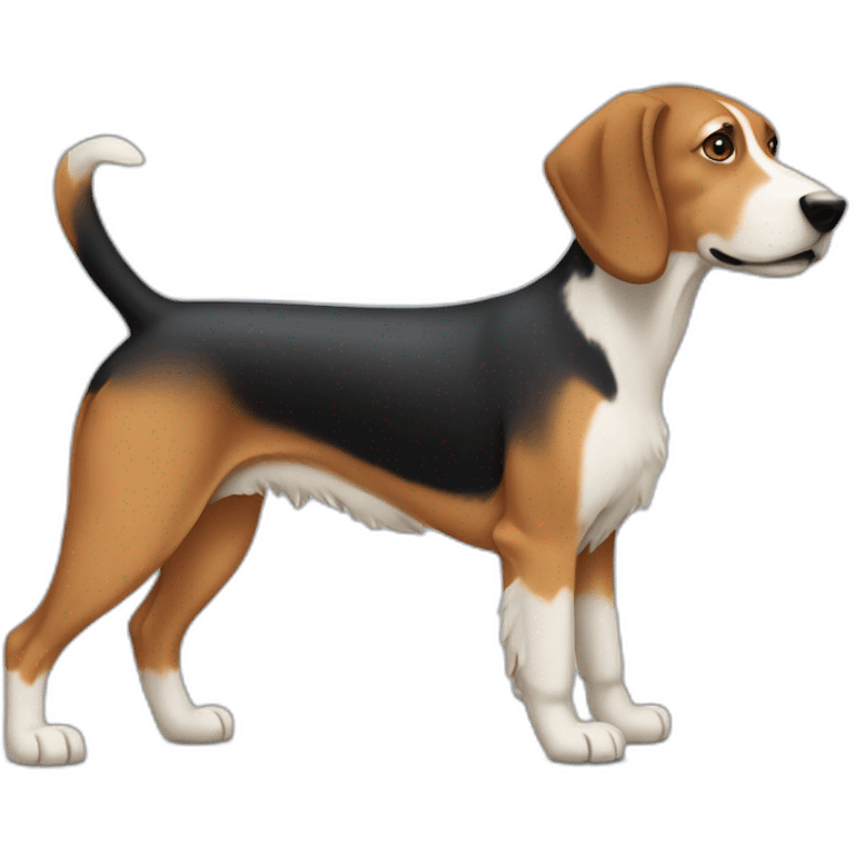 coonhound shepherd mix walking emoji