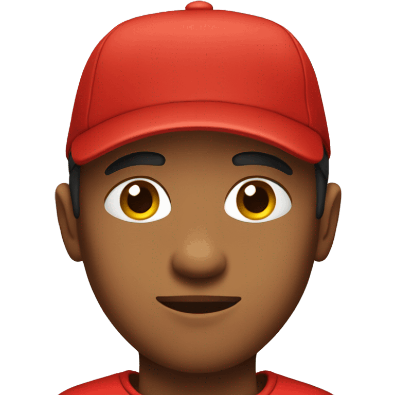 a young man with a red cap emoji