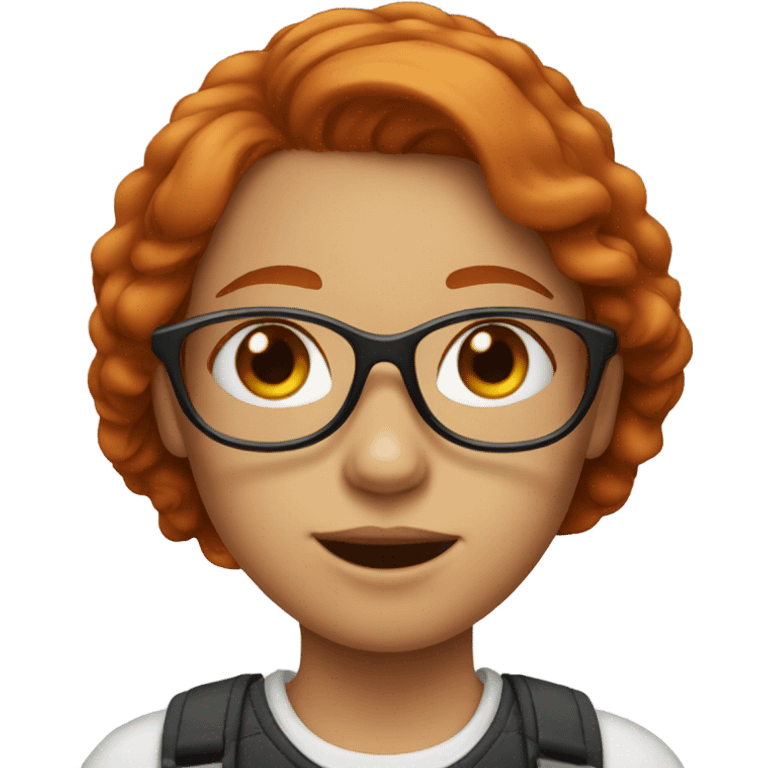 redhead girl with glasses  emoji