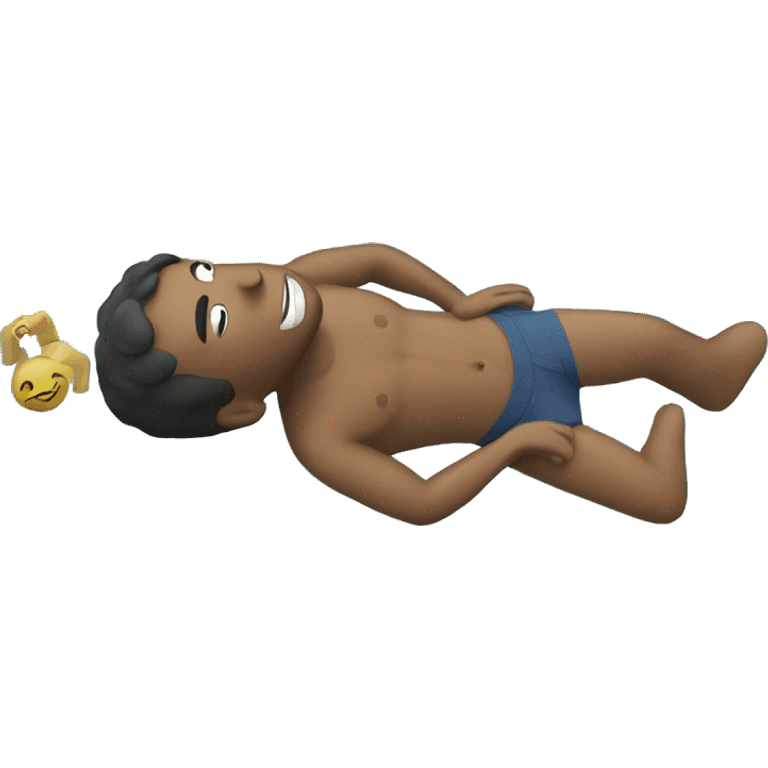 guy floating on stomach in pool emoji