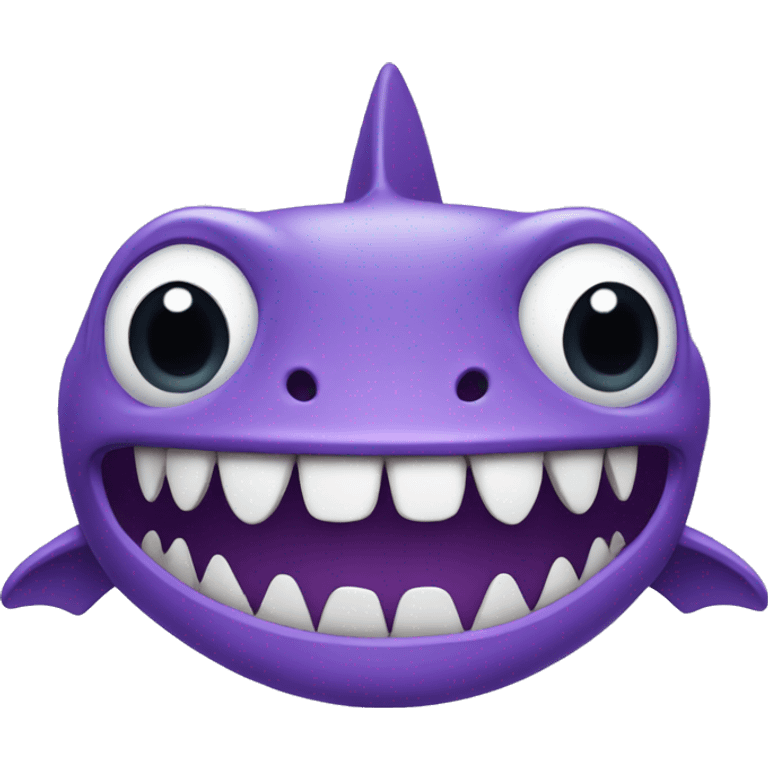 Purple Shark with braces emoji