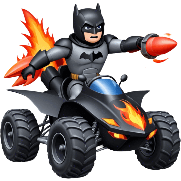 ATV QUAD batmobile rocket at take-off in fire france ! emoji