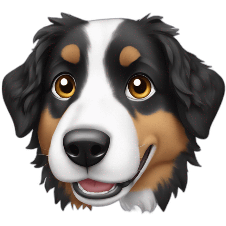  Black and white Australian shepherd with a twist braid no hide chew emoji