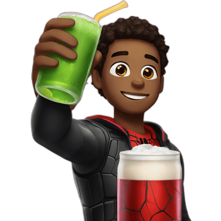 Miles morales drink beerr emoji