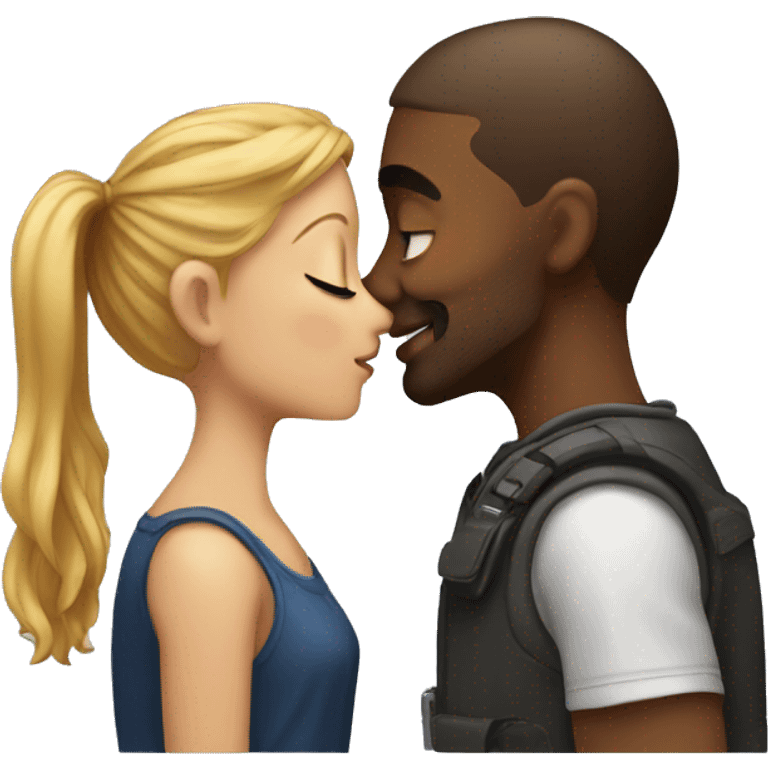 Kiss man and girl emoji