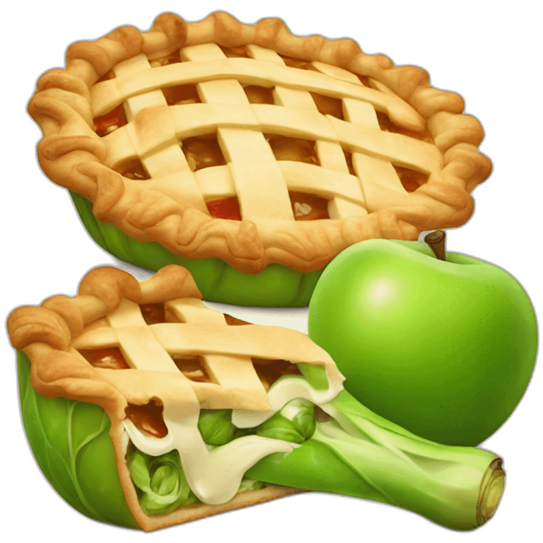 brussels sprouts and apple pie emoji