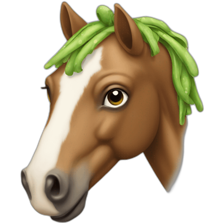 horse mixed with frog emoji