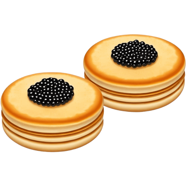 Russian blinis with caviar emoji