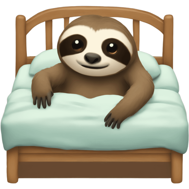 Sloth on a bed emoji