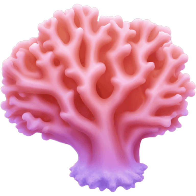 Pink Pastel color sea coral with sand emoji