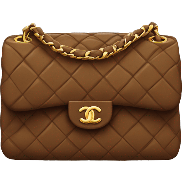 Chanel bag brown emoji