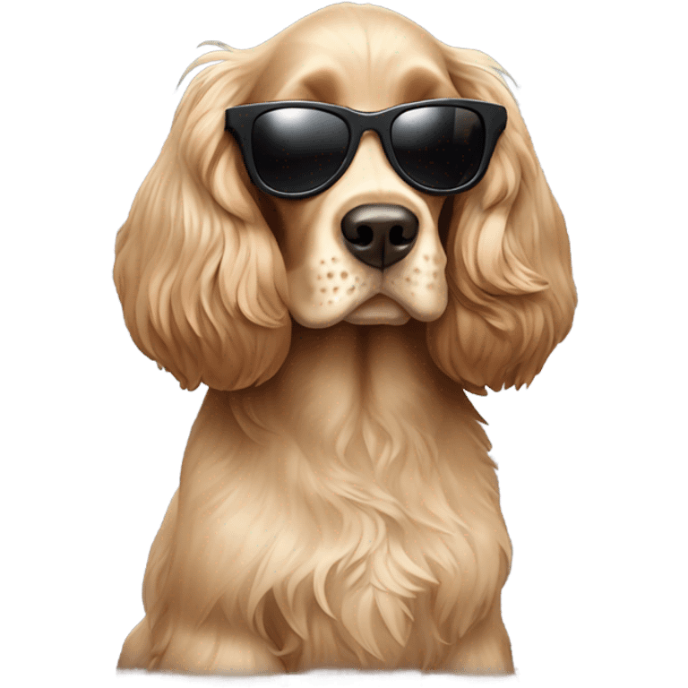 Cocker with sunglasses emoji