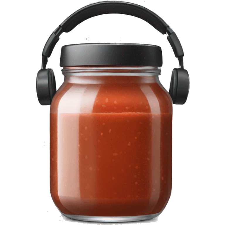 sauce jar with headphones emoji