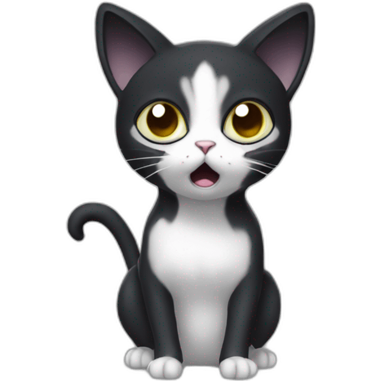 black-and-white-cat-alien-pokemon-shocked emoji