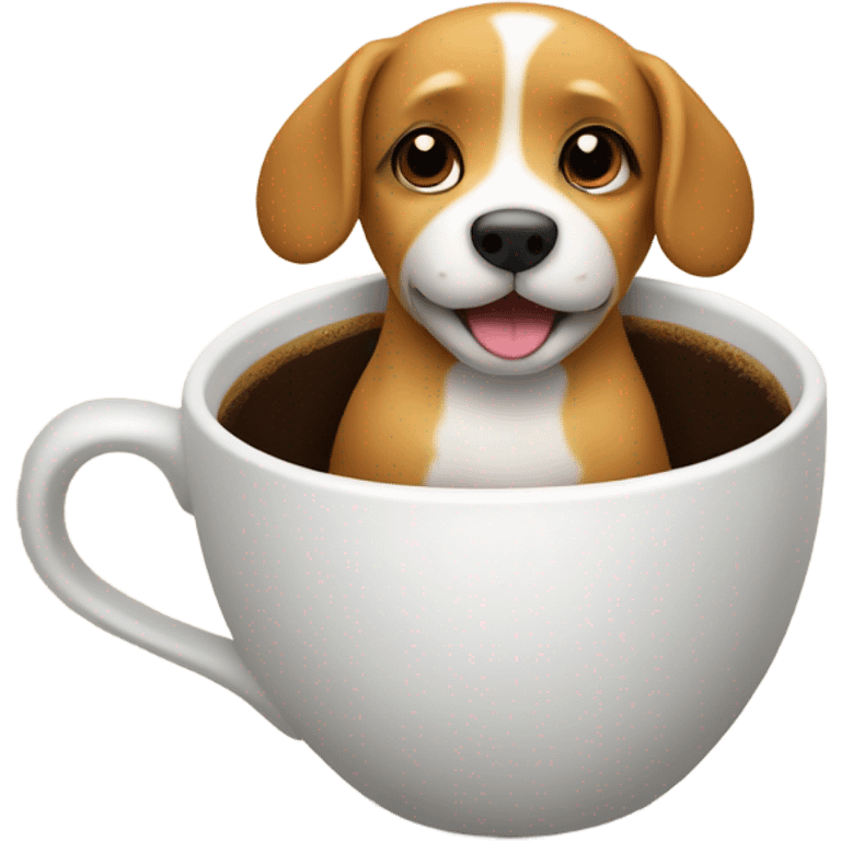 Dog in a coffee cup  emoji