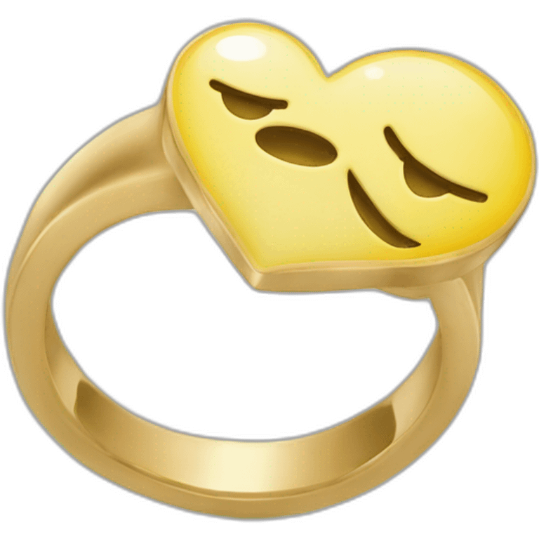 Cœur dans bague emoji