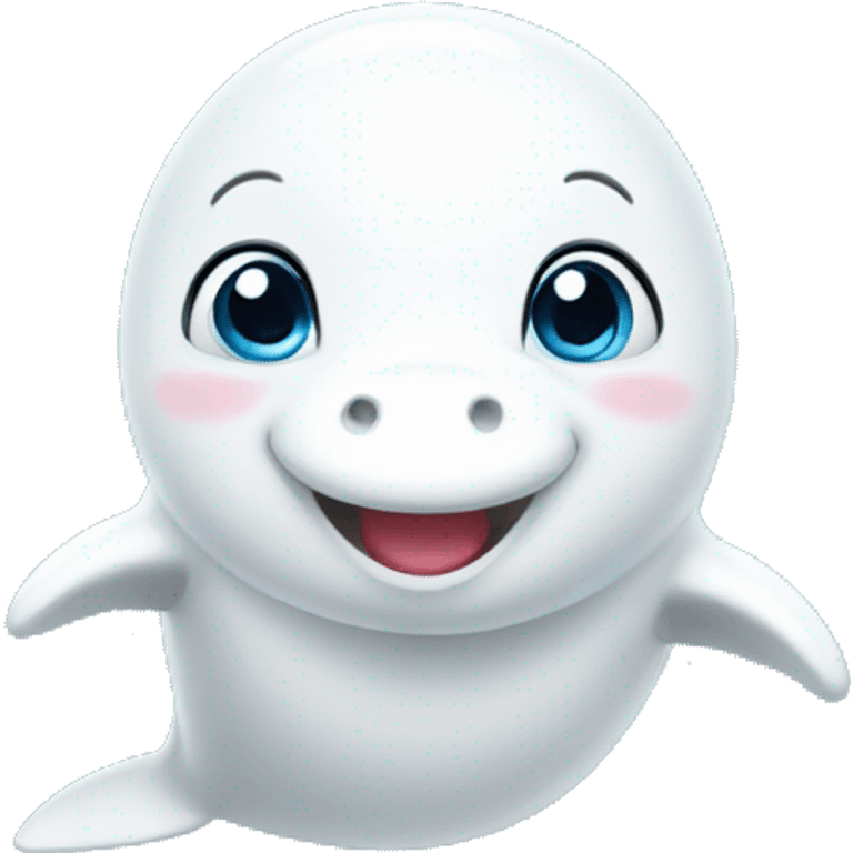 cute surprised beluga emoji