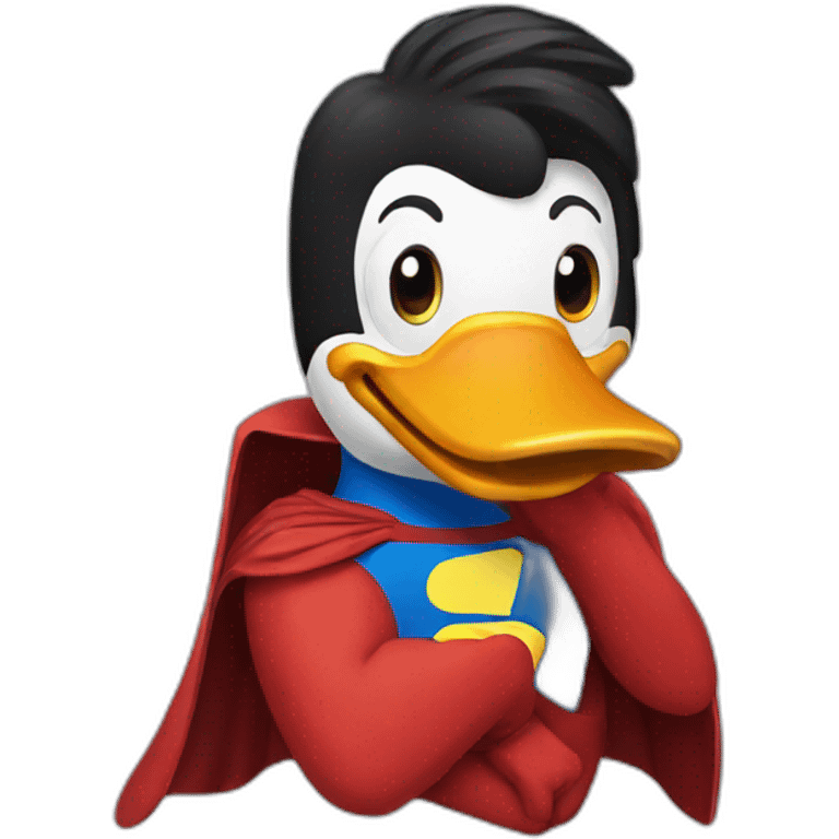 Superman duck emoji