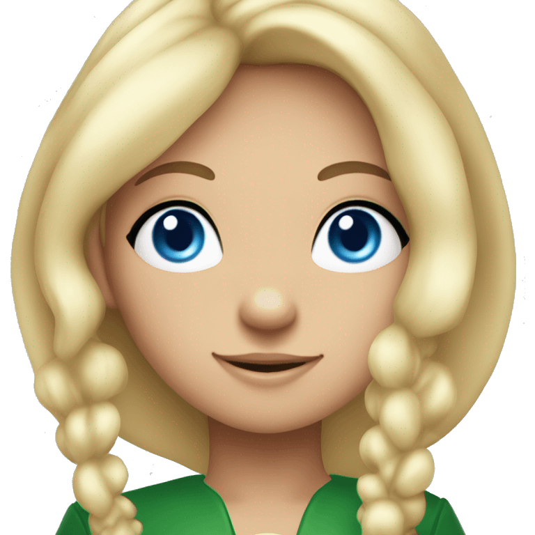 Christmas elf girl blue eyes blond hair  emoji