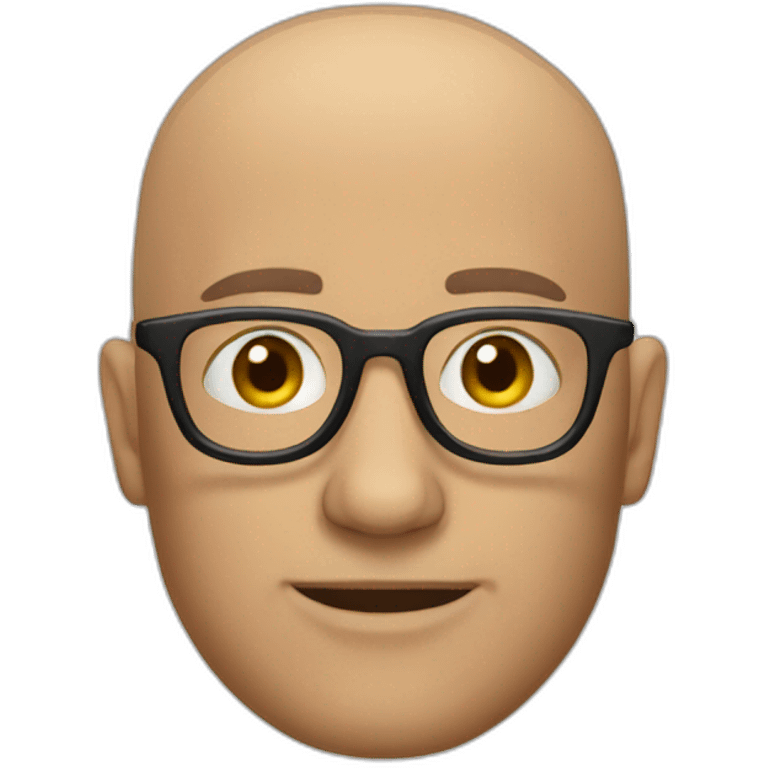 Men with eyeglasses bald emoji