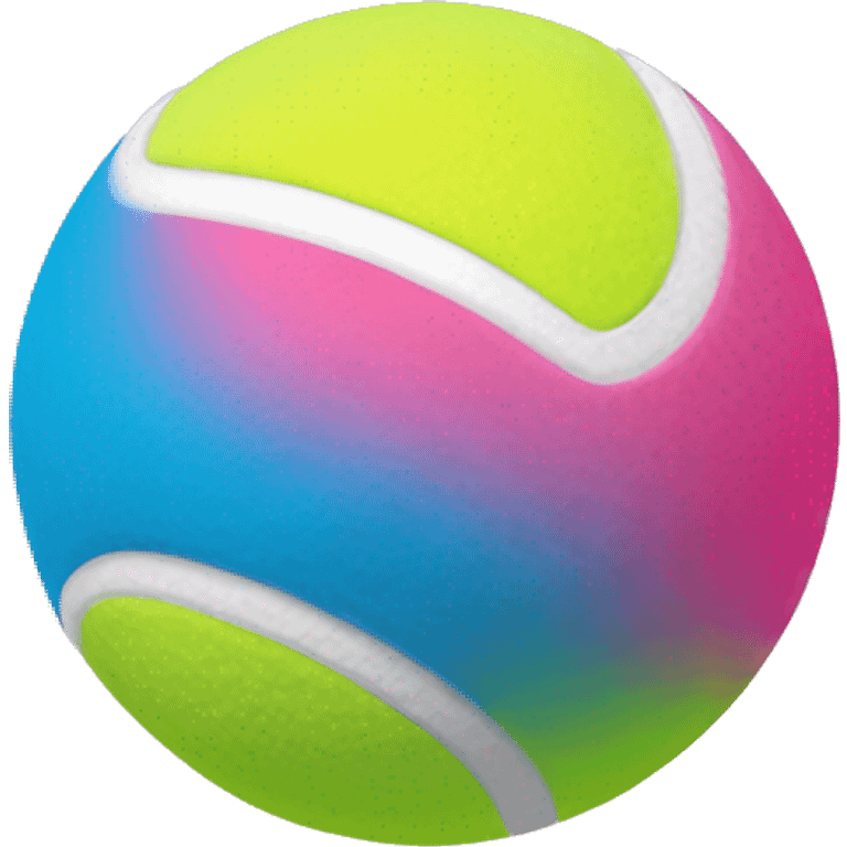 Blue and pink ombre tennis ball emoji