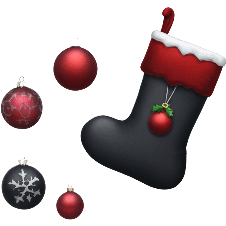 Gothic Christmas stocking emoji