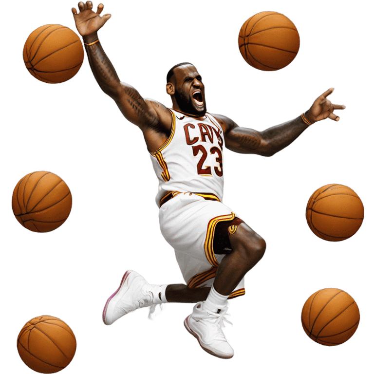 LeBron James dunking emoji