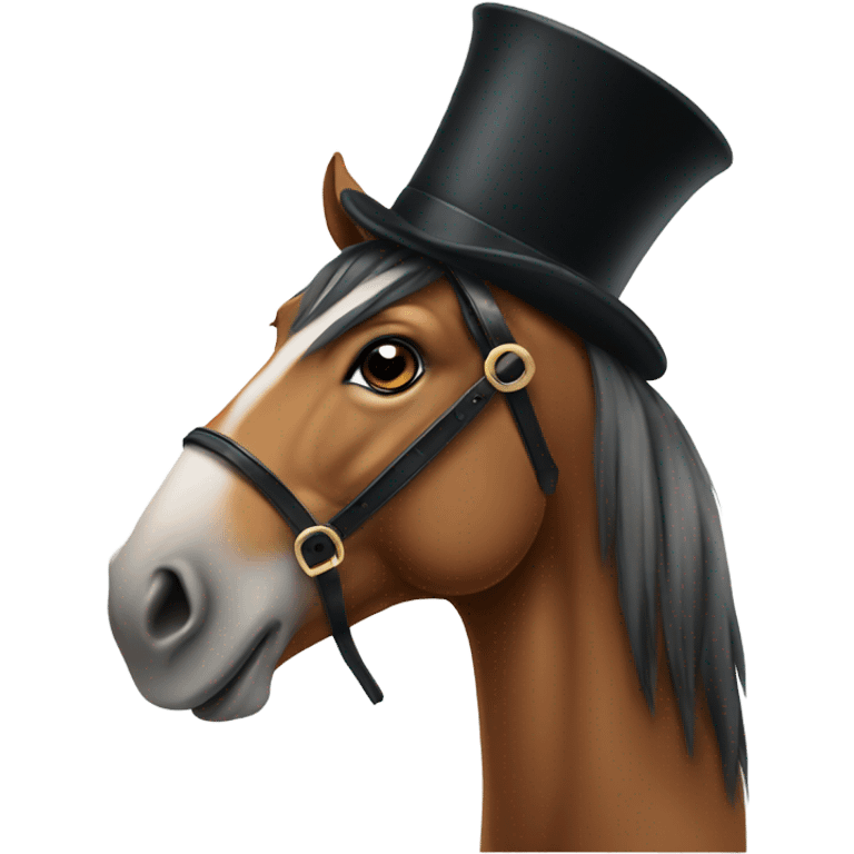 Horse wearing a top emoji