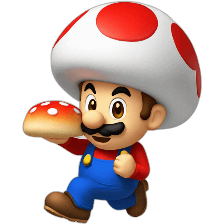 mario eating mushroom emoji