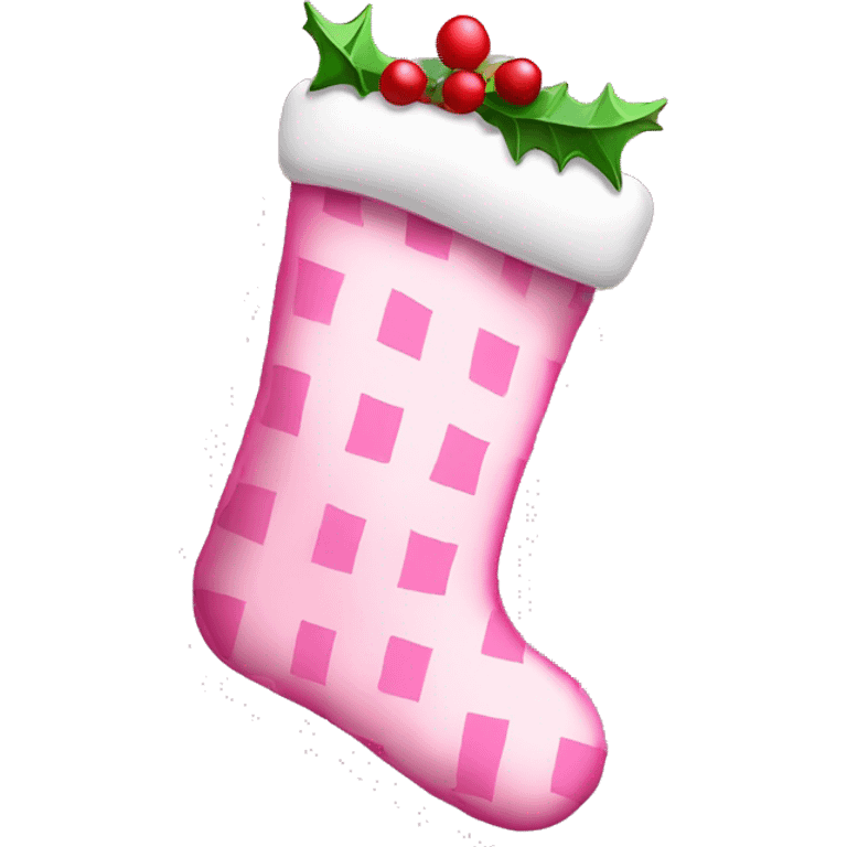 Pink pretty Christmas stocking  emoji