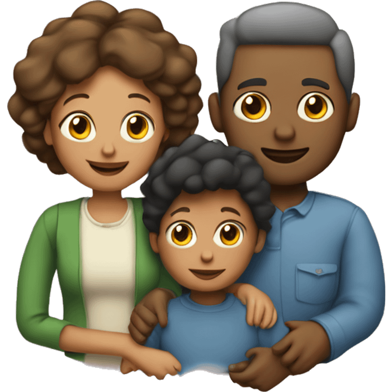 Famille 3 personne  2 mamans et 1 garçon emoji