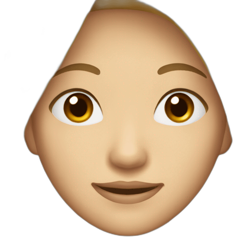 asian blond woman smiling brown eye emoji