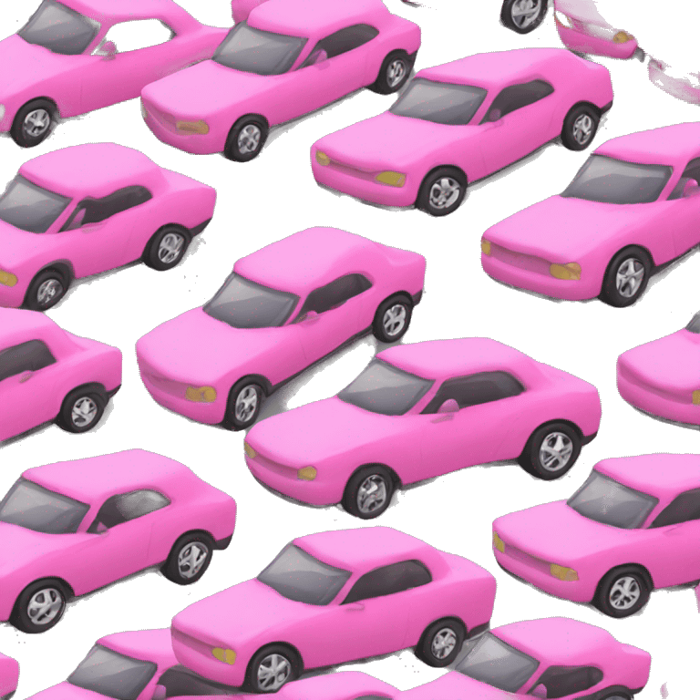 pink car emoji